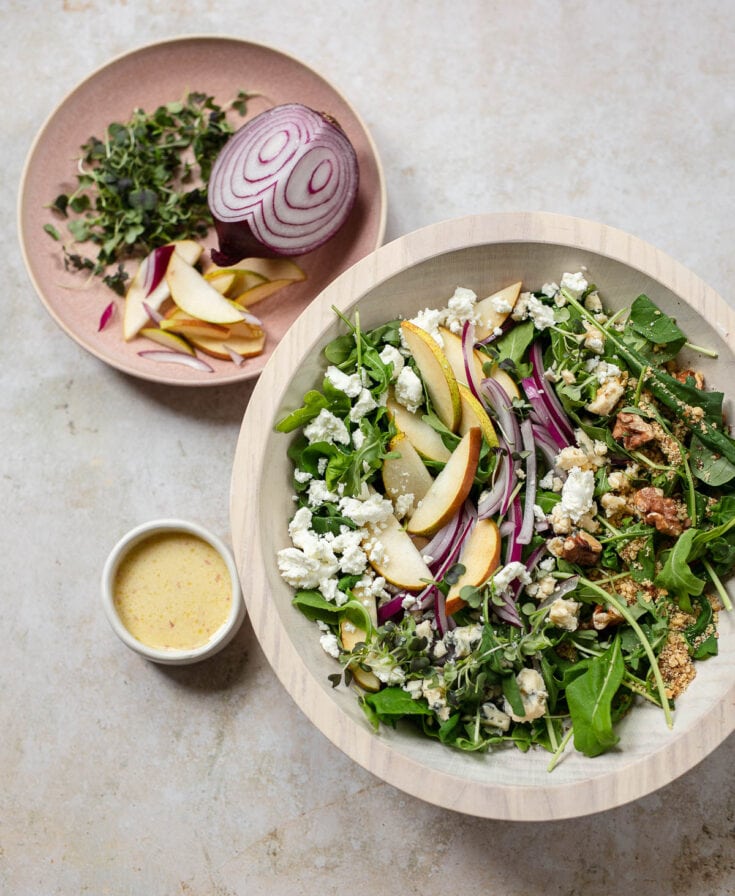 Arugula Salad with Pears and Goat Cheese Familystyle Food