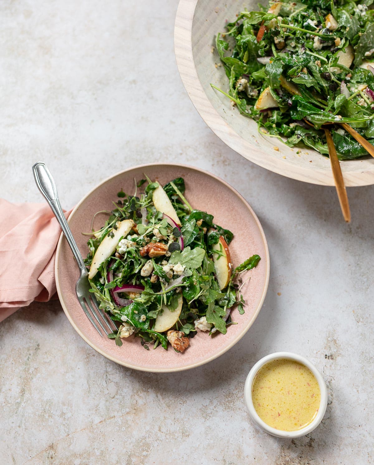 Mixed Greens Salad with Warm Walnut Dressing Recipe 