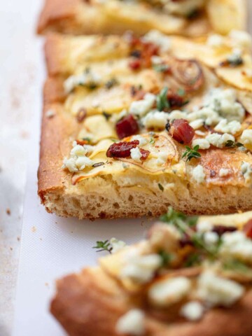 Potato Focaccia with Blue Cheese and Pancetta