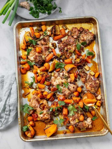 Moroccan Orange Sheet Pan Chicken