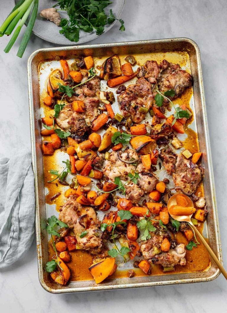 Moroccan Orange Sheet Pan Chicken