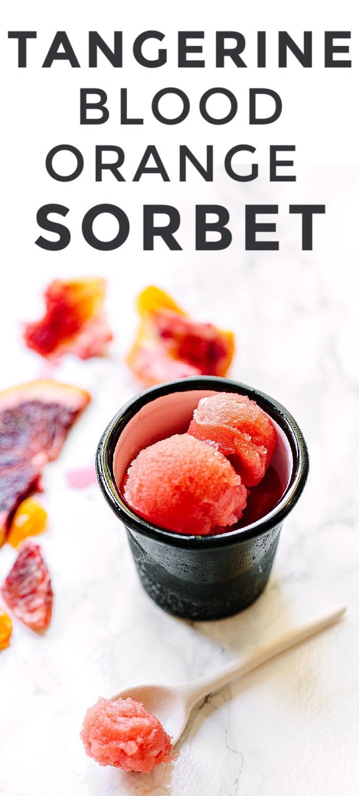 Tangerine Blood Orange Sorbet Familystyle Food