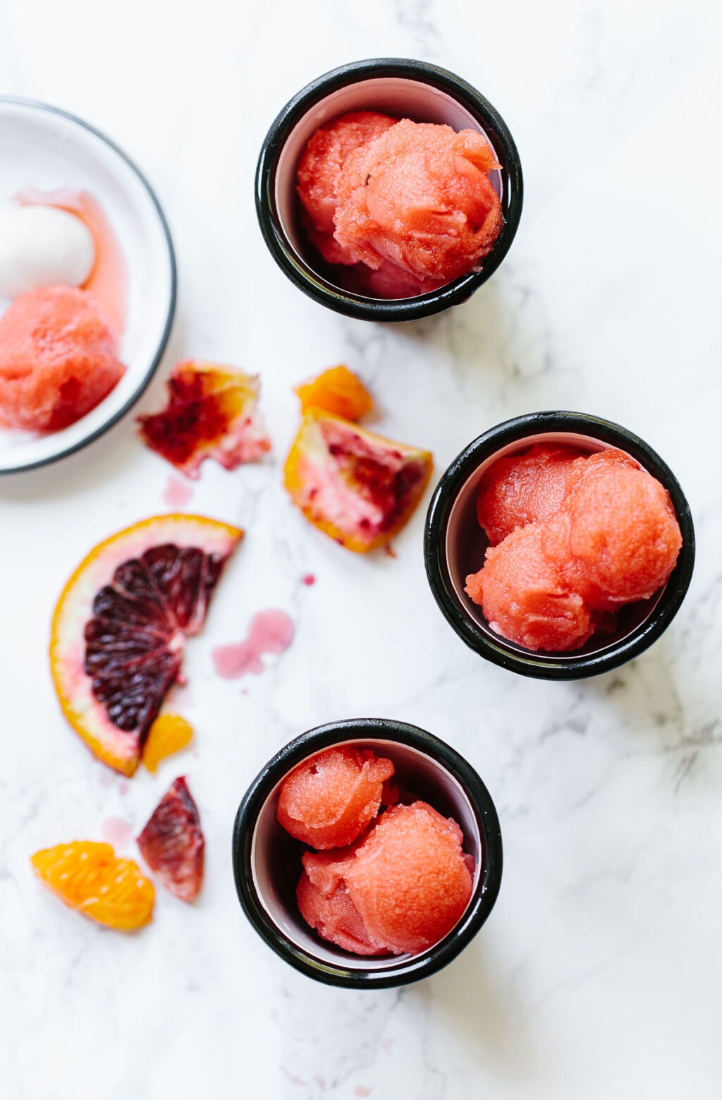 Tangerine Blood Orange Sorbet Familystyle Food