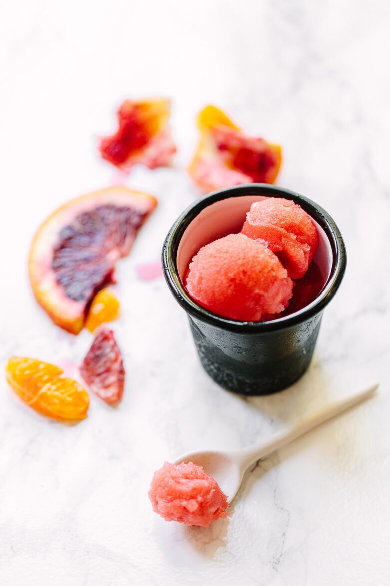 Tangerine Blood Orange Sorbet Familystyle Food