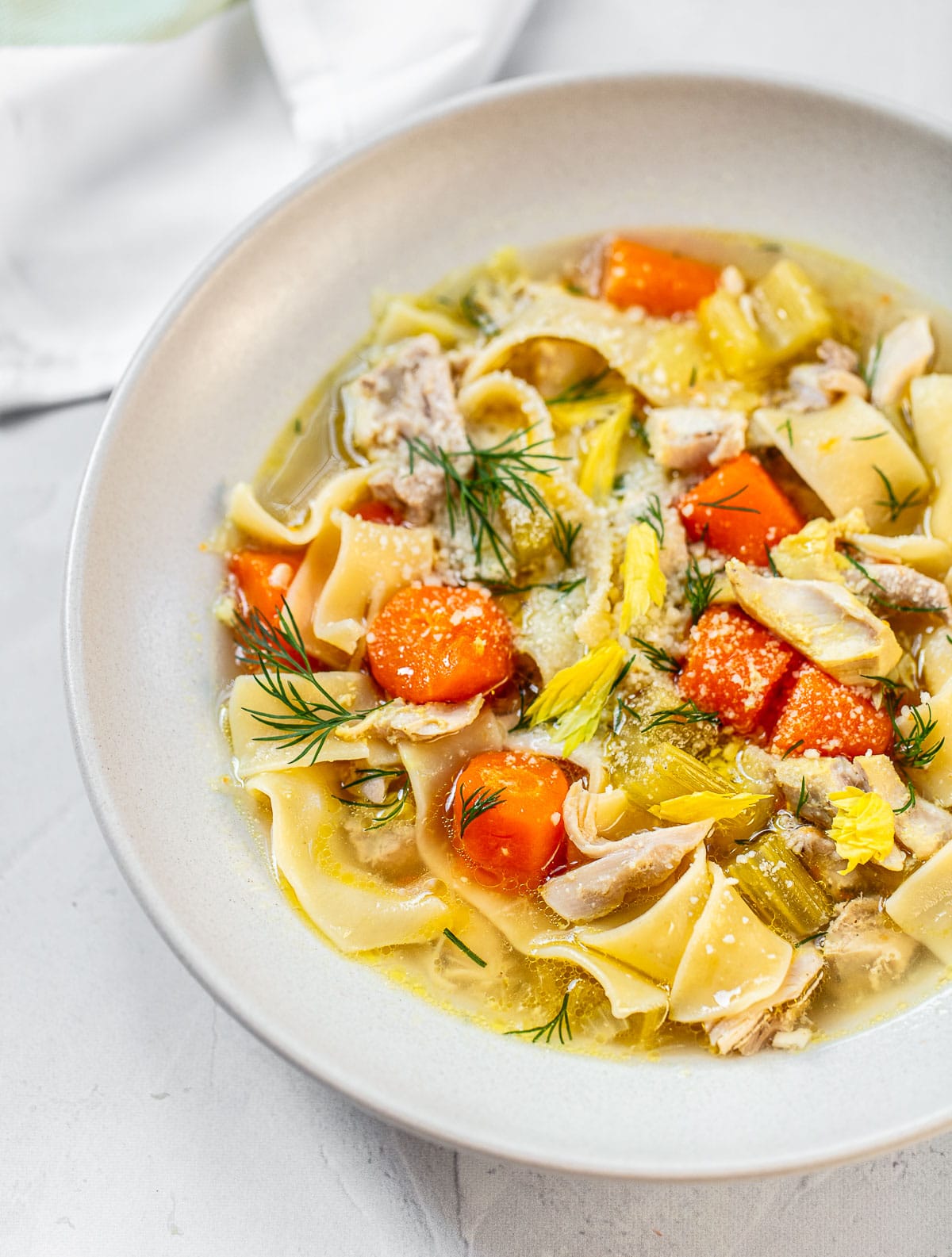 Homemade Chicken Noodle Soup (from scratch!)