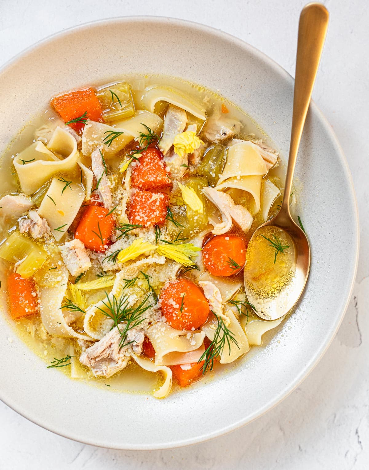 Grandma's Homemade Chicken Noodle Soup (Stovetop or Pressure