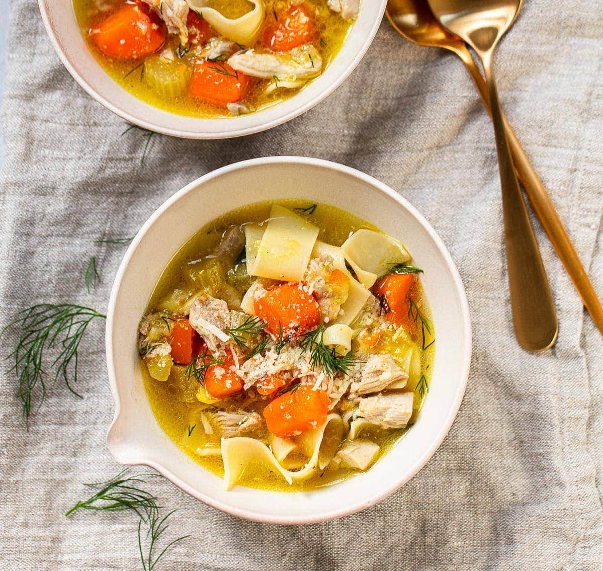 Grandma's Homemade Chicken Noodle Soup (Stovetop or Pressure