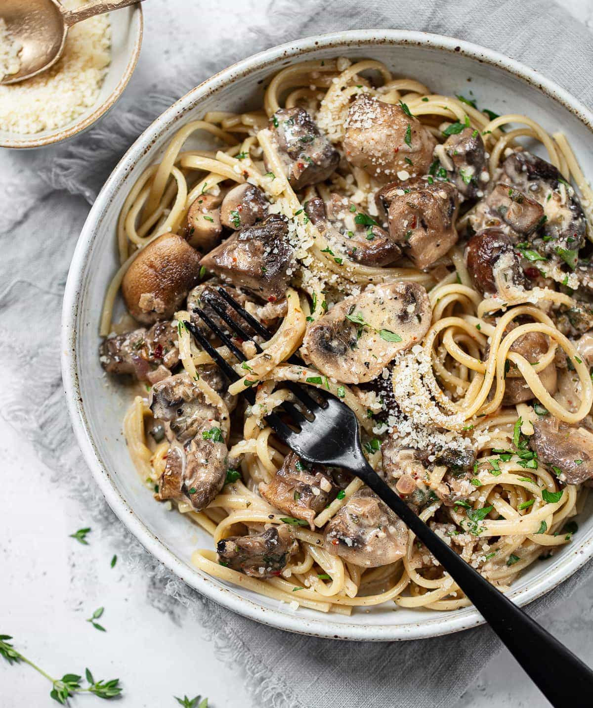 Pasta With Creamy Mushroom Sauce Familystyle Food