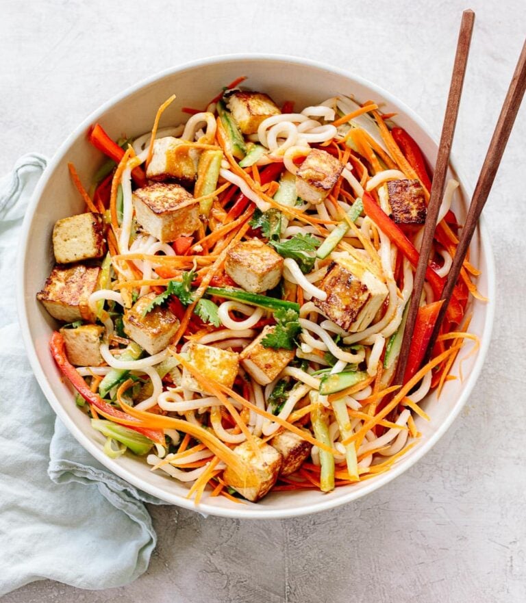 Vegetarian Noodle Bowl with Tofu - Familystyle Food