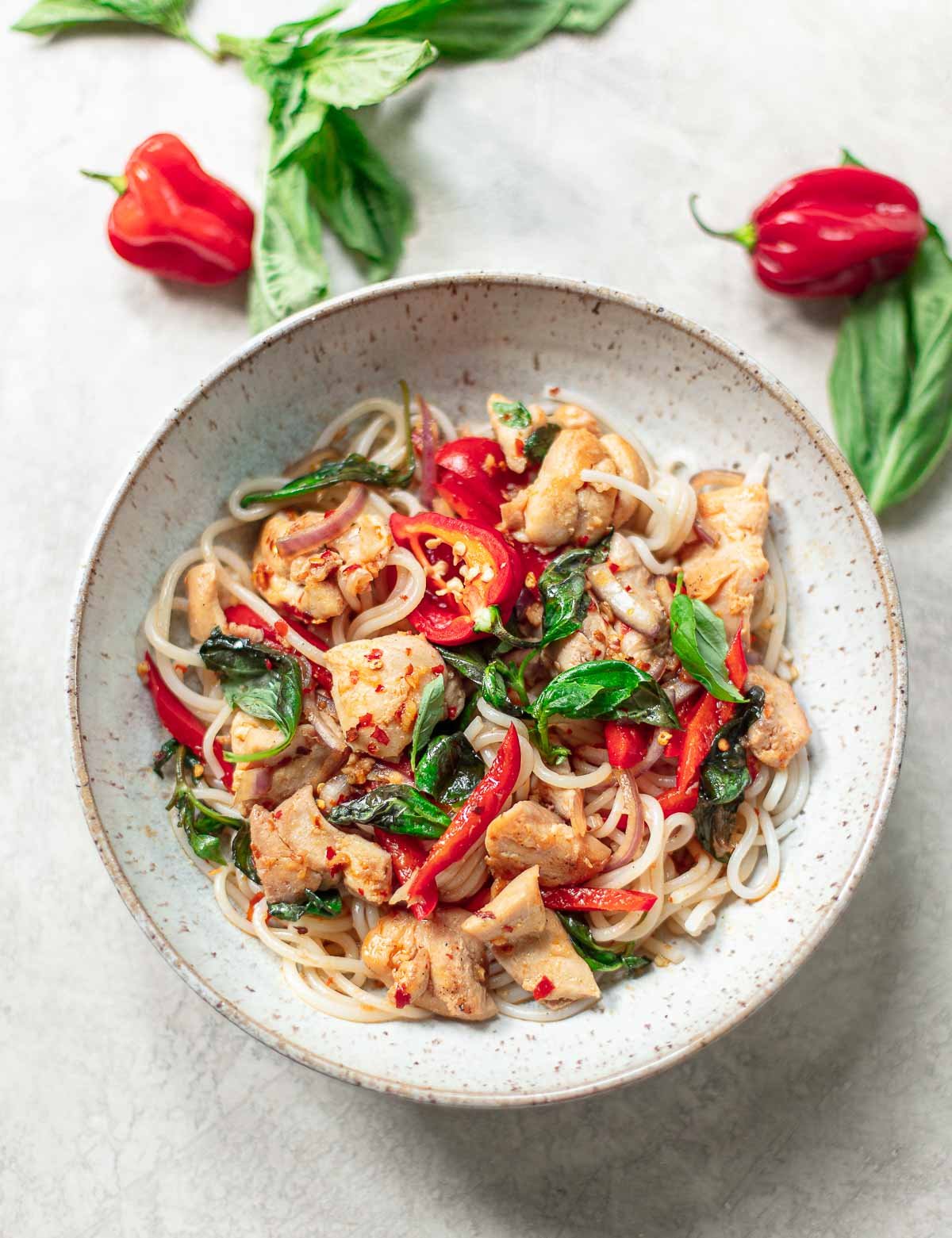 25-Minute Thai Basil Chicken with Chili Garlic Sauce - Familystyle Food