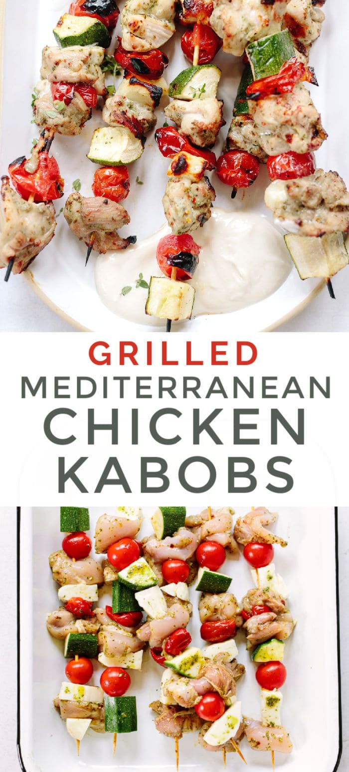 Grilled Mediterranean Chicken Kabobs Familystyle Food