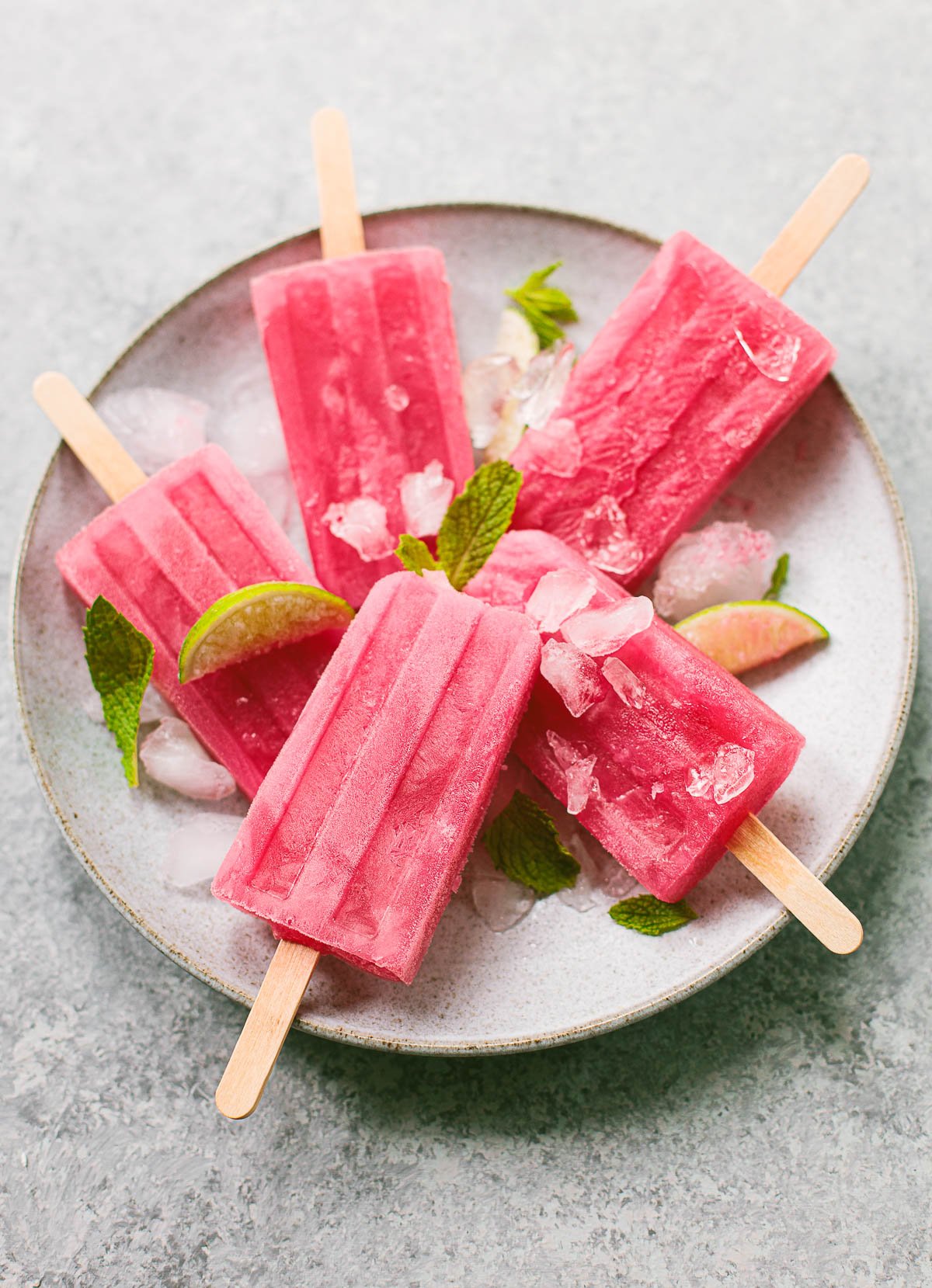 Hibiscus Lime Popsicles