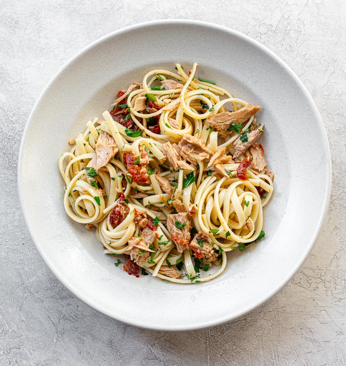 Olive Oil and Garlic Tuna Pasta