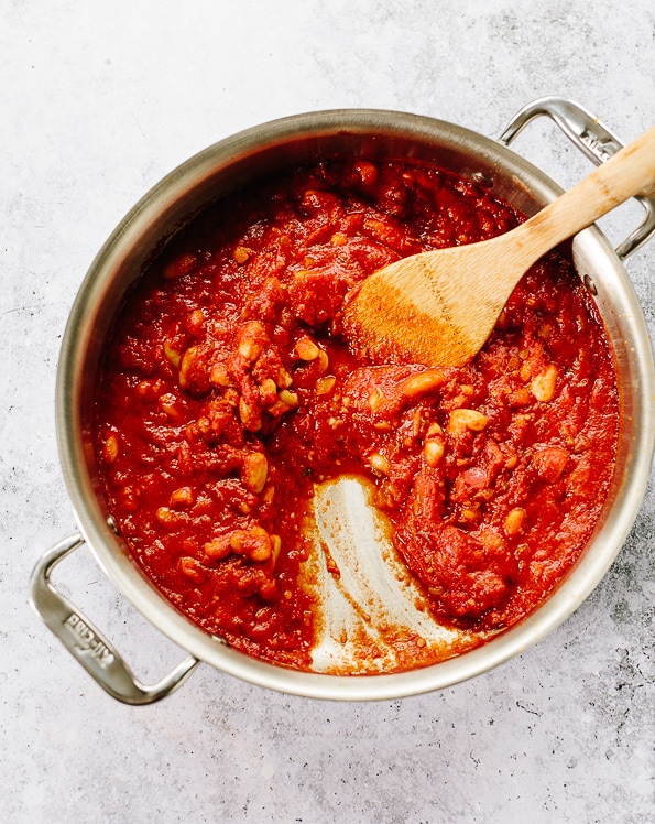 Spicy Shakshuka Eggs with Feta Familystyle Food