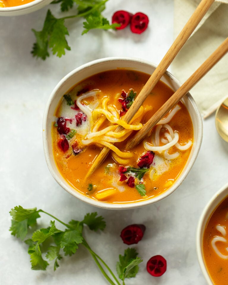 Curried Butternut Squash Noodle Soup
