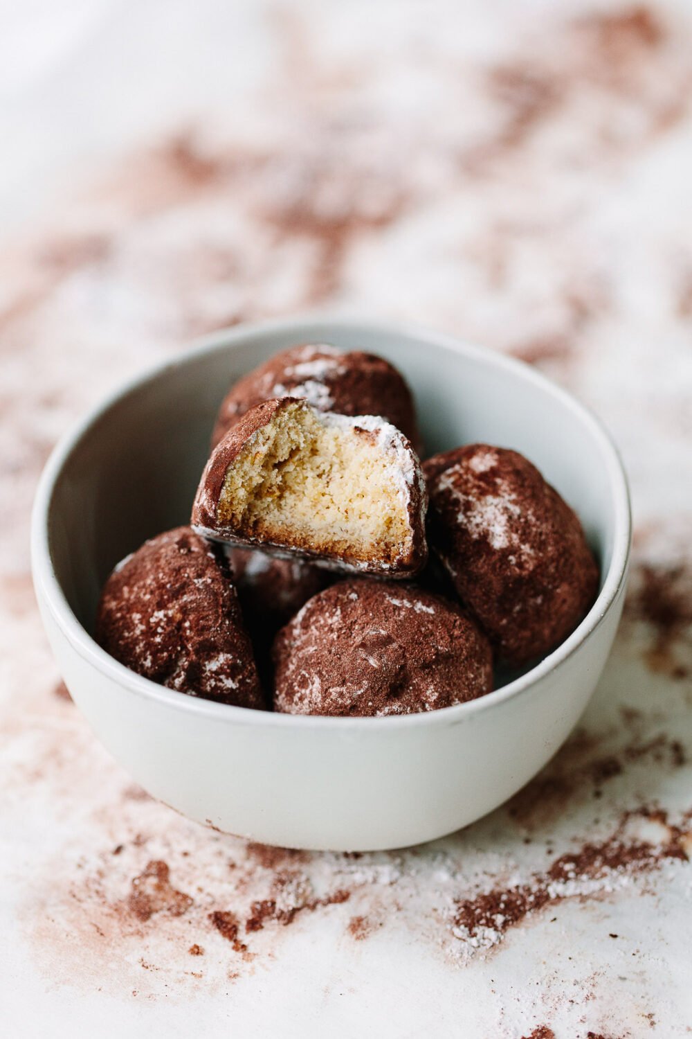 Hazelnut and Chocolate Snowball Cookies Familystyle Food