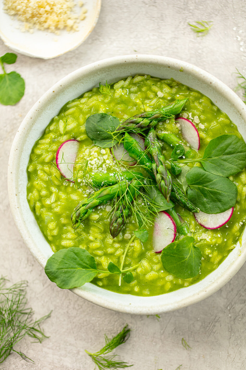 SuperGreen Asparagus Risotto Familystyle Food