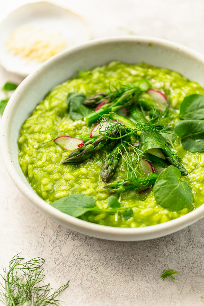 SuperGreen Asparagus Risotto Familystyle Food