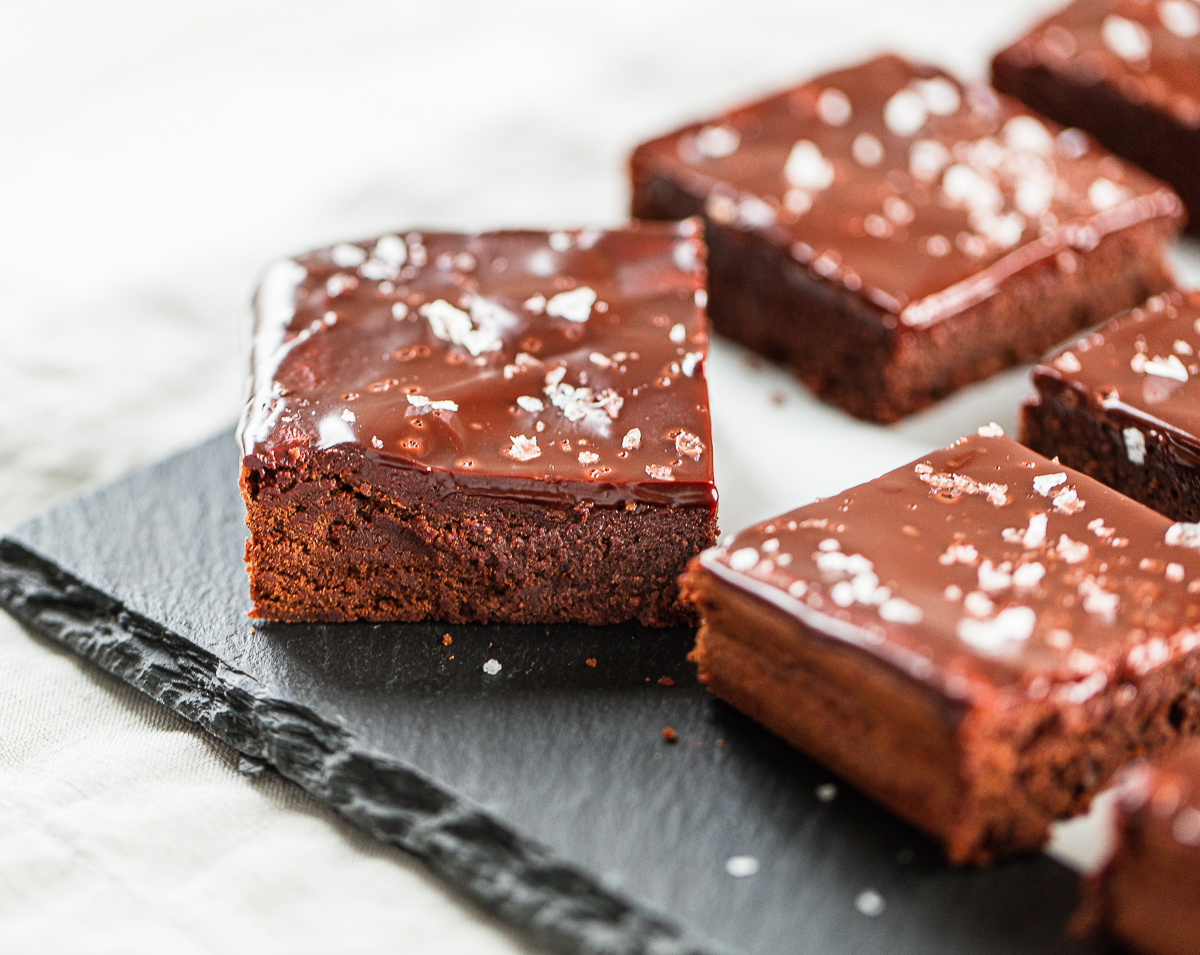 Fudgy Sea Salt Brownies Familystyle Food