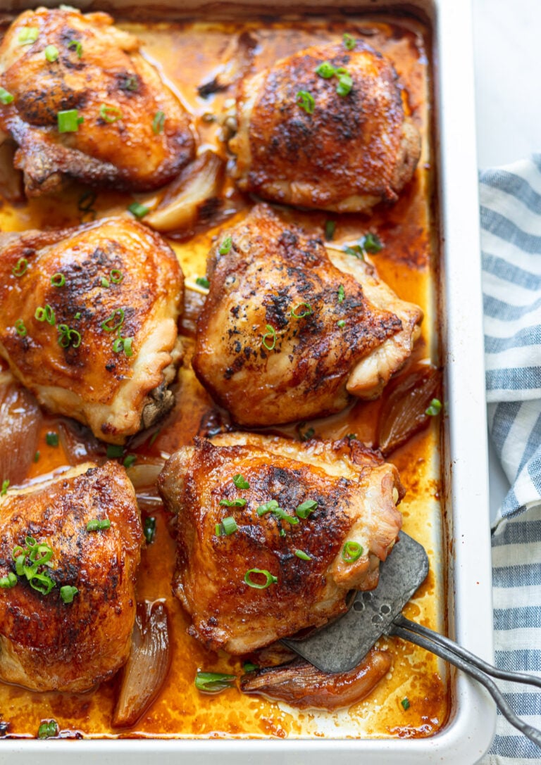 Soy-Ginger Glazed Chicken Thighs - Familystyle Food