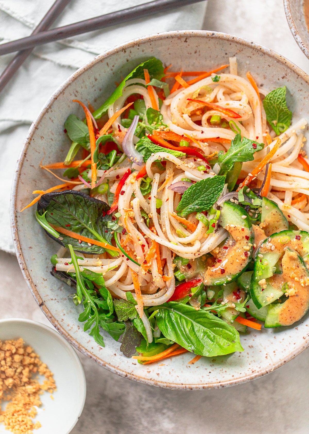 Fresh Summer Roll Rice Noodle Salad