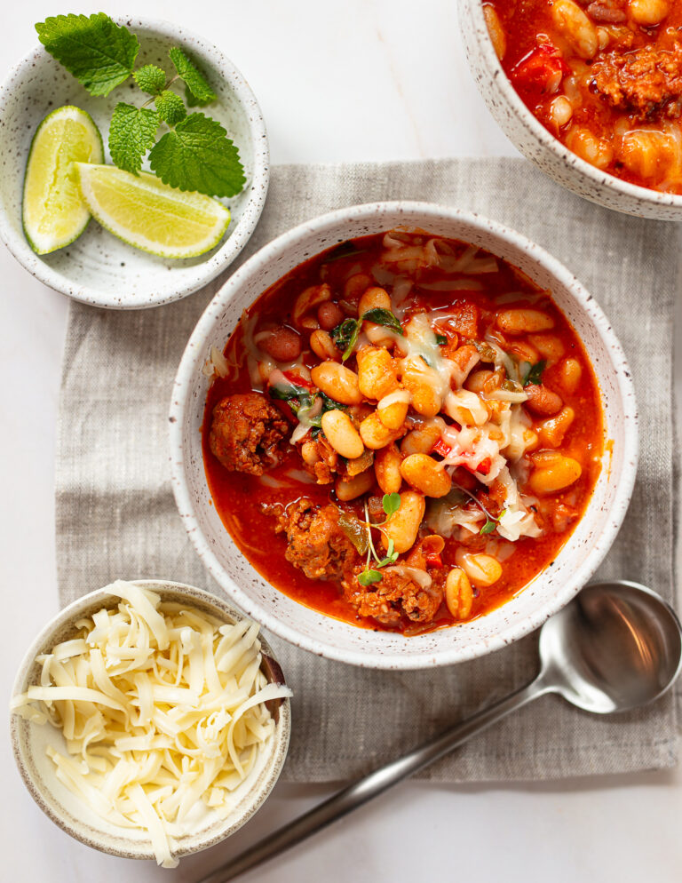 Smoky Red Chicken Chili with Beans - Familystyle Food