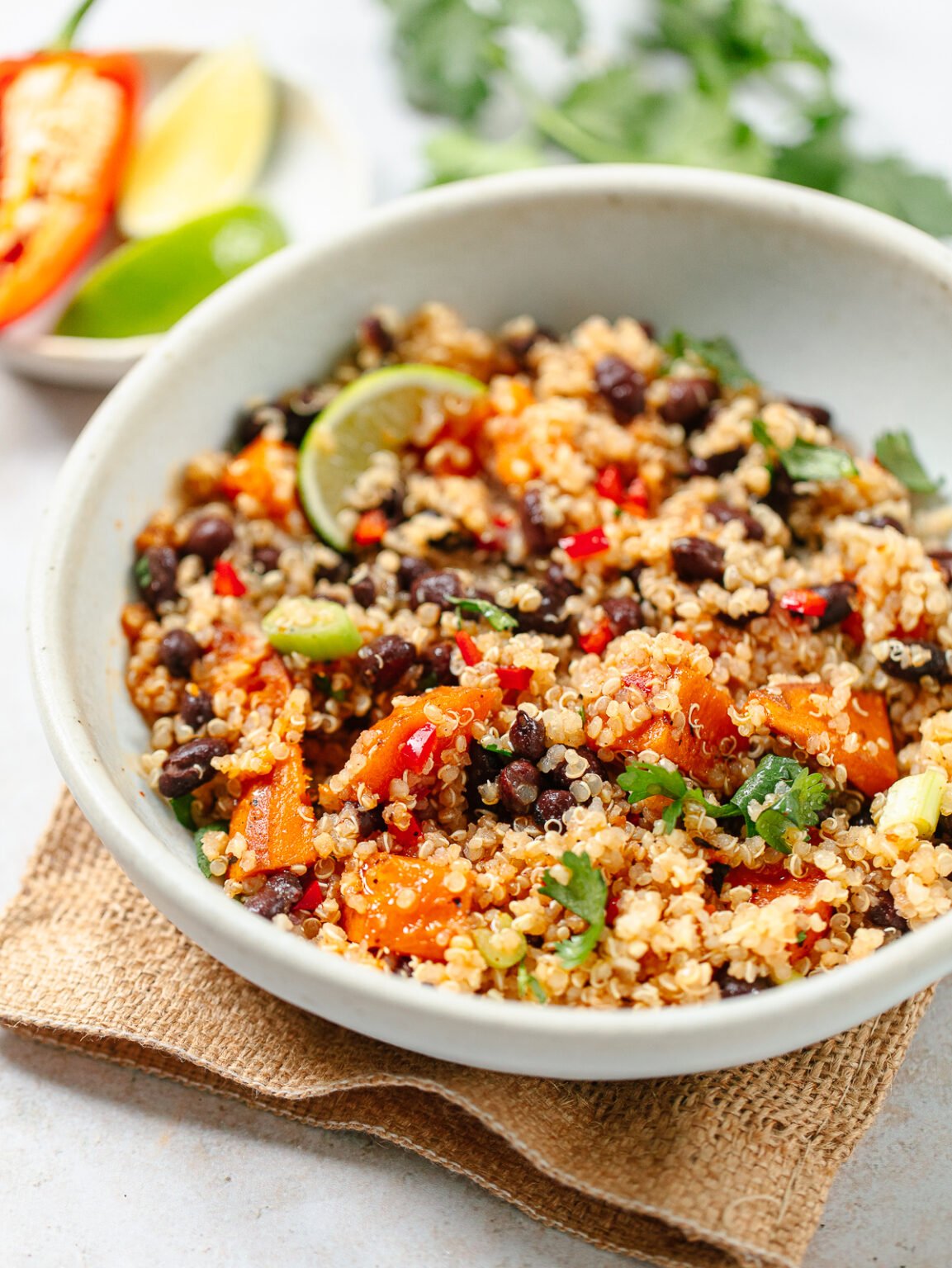SmokySpiced Quinoa Salad with Black Beans Familystyle Food