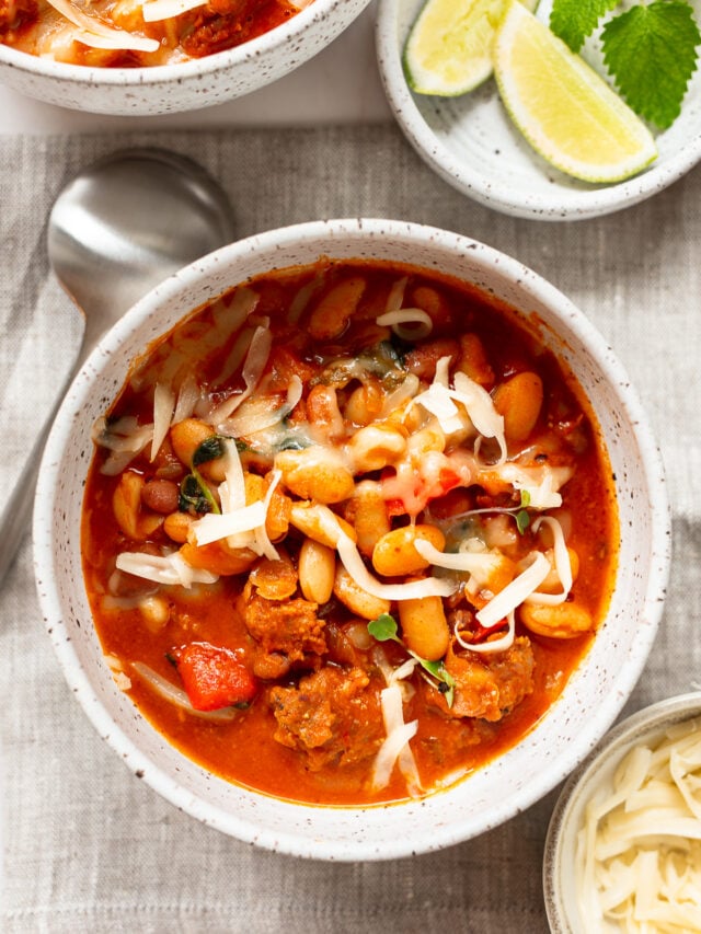 Chorizo Chicken Chili Familystyle Food