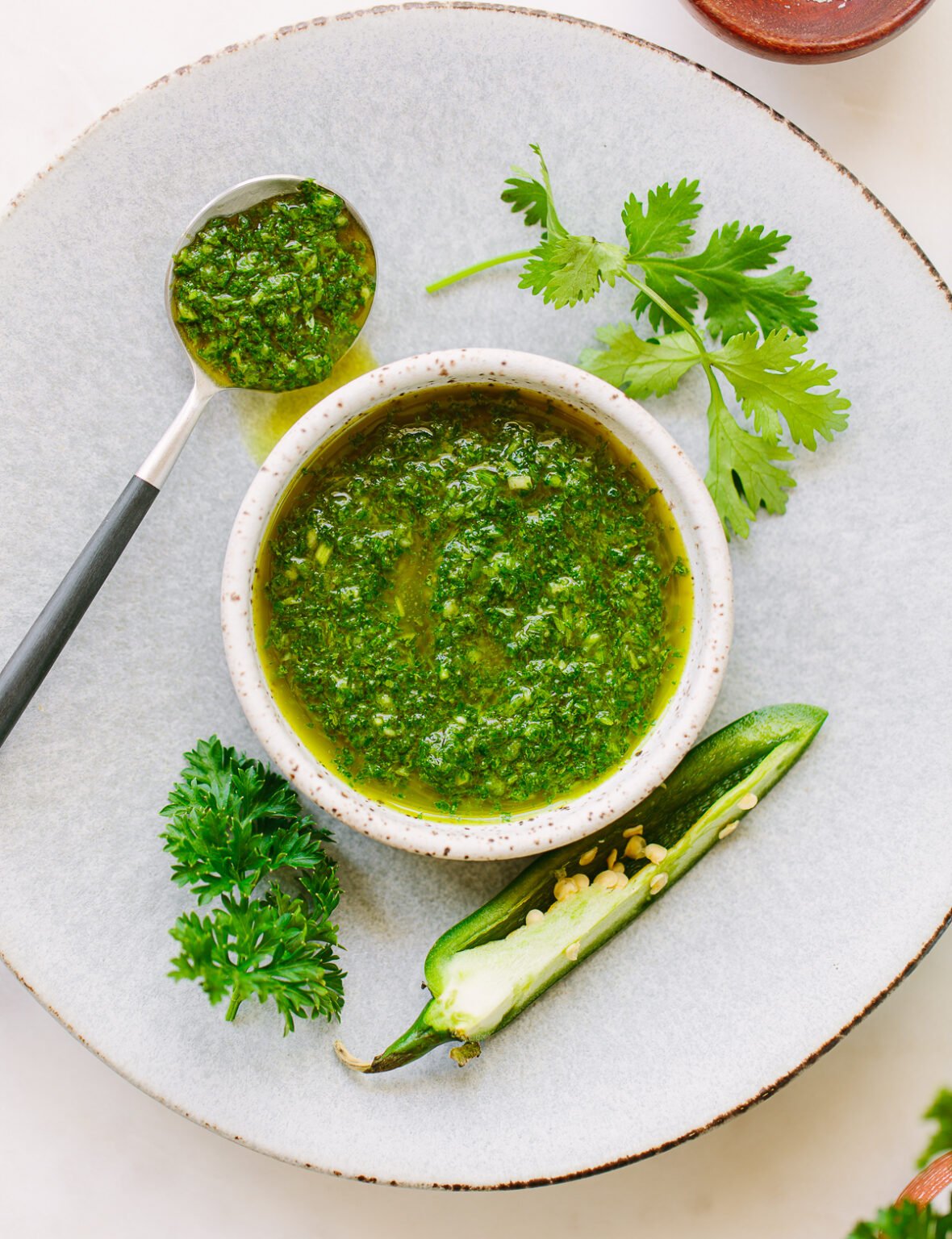 5Minute Spicy Green Herb Sauce Familystyle Food