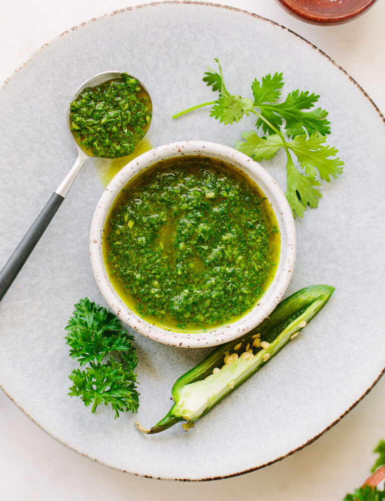 5Minute Spicy Green Herb Sauce Familystyle Food