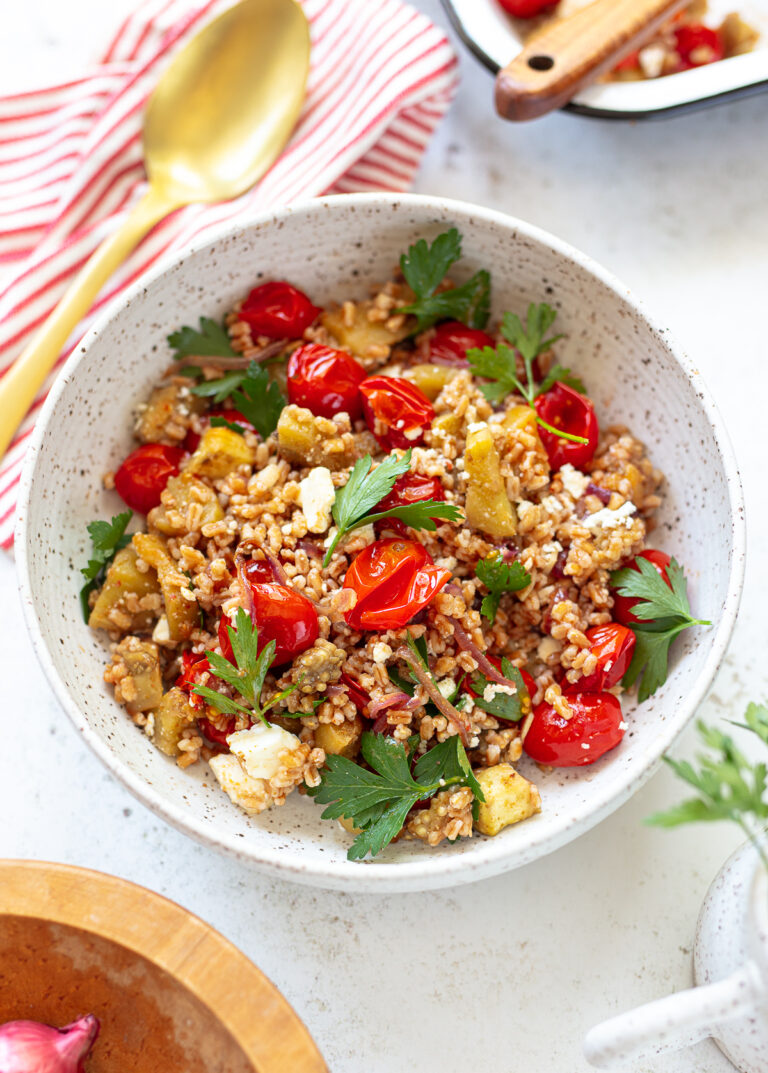 Roasted Vegetable Farro Bowl Familystyle Food
