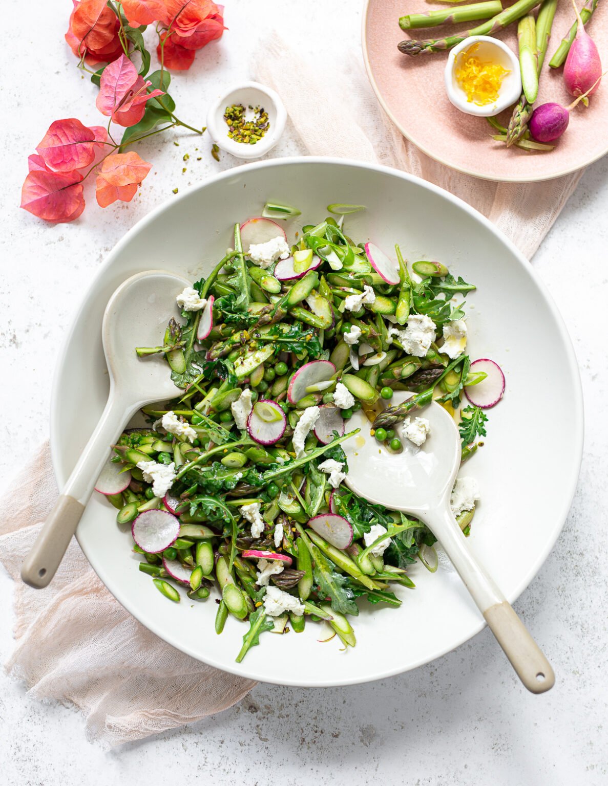 Fresh Asparagus Salad with Goat Cheese Familystyle Food