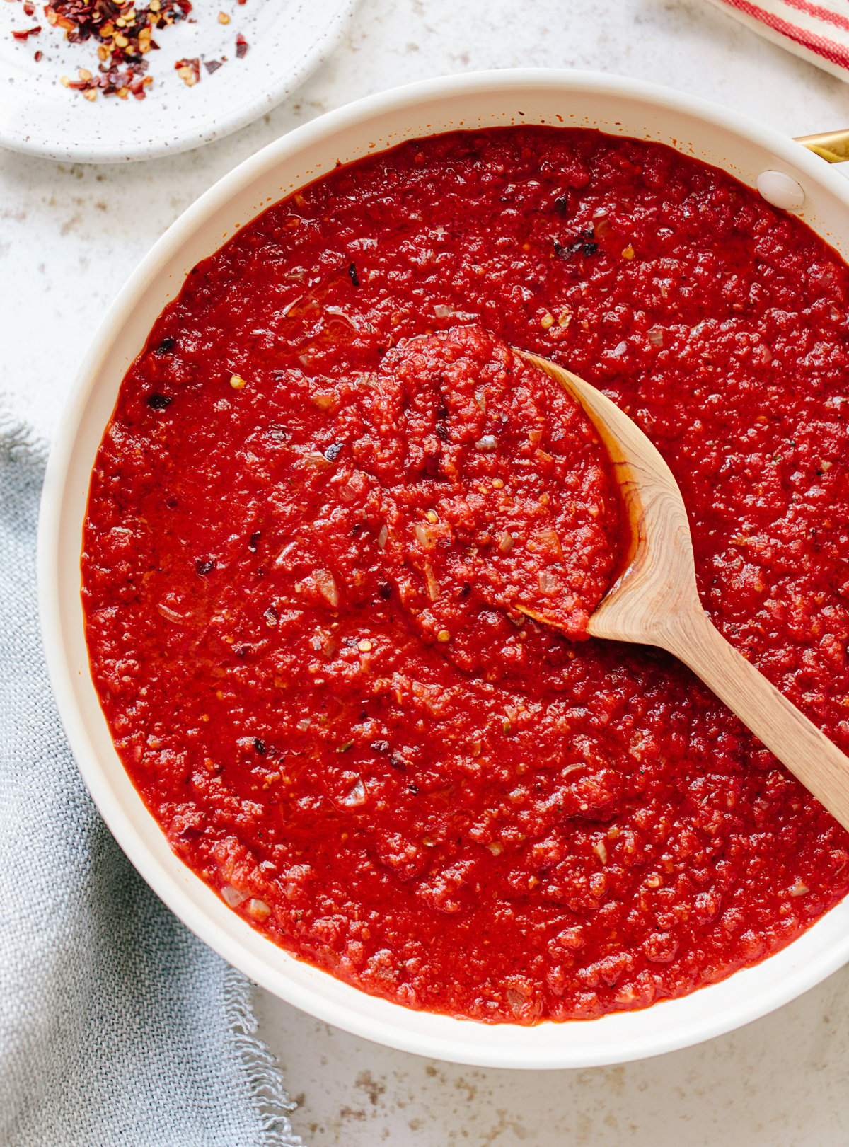 Vegan Italian Soft Polenta With Tomato Sugo Sauce