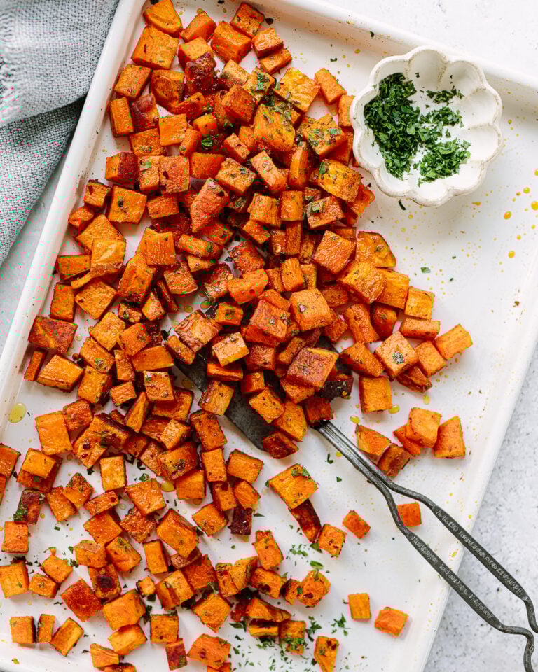 SpiceRoasted Sweet Potato Cubes Familystyle Food