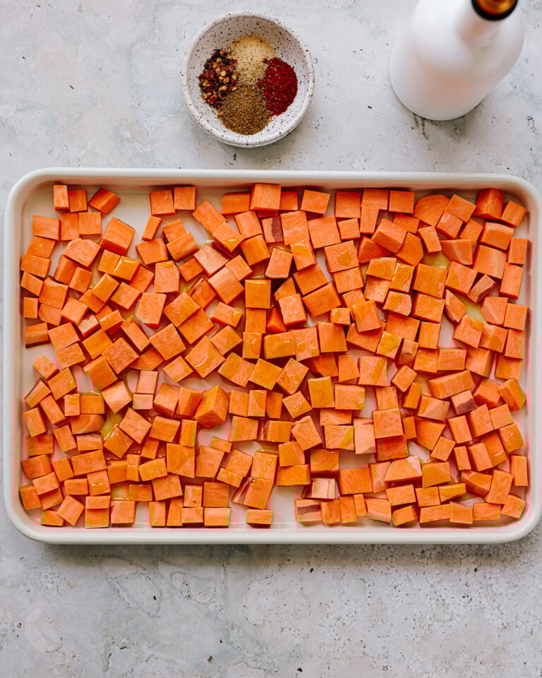 SpiceRoasted Sweet Potato Cubes Familystyle Food