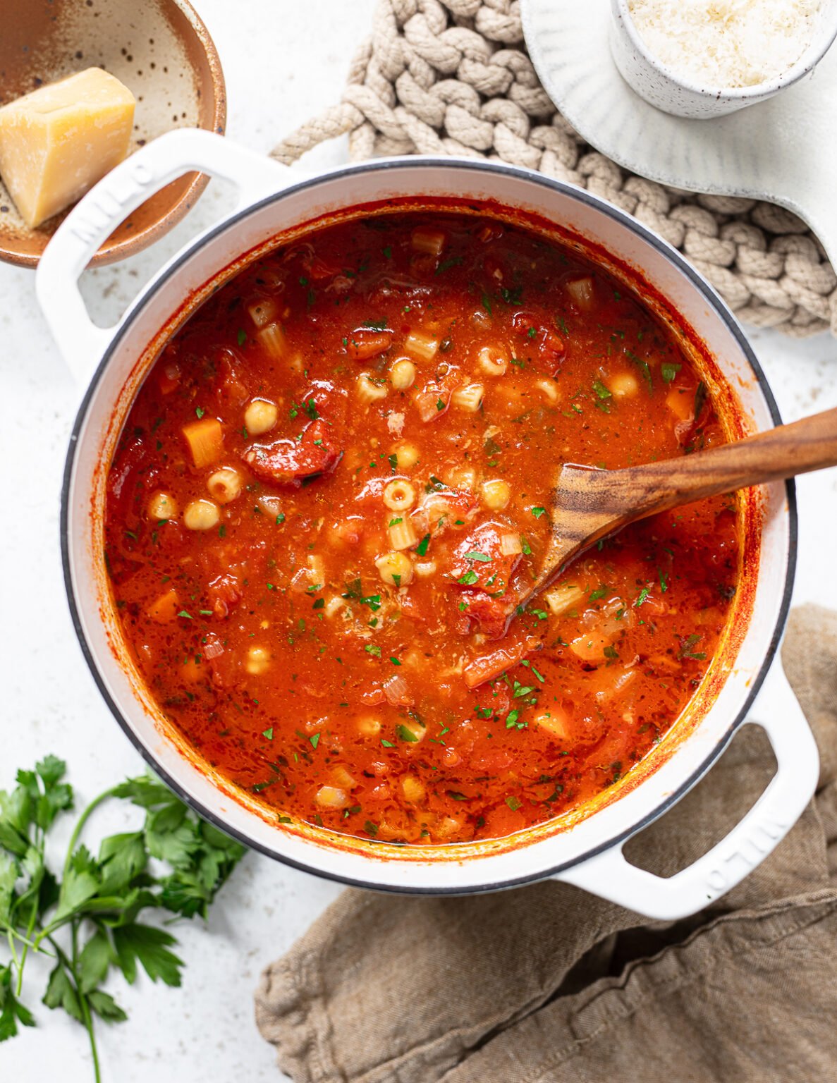 Classic Pasta e Ceci Soup (Ready in 15 Minutes!) Familystyle Food