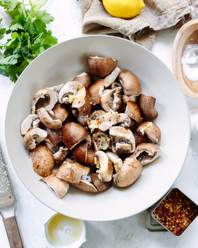 Roasted Mixed Mushrooms with Olive Oil and Garlic Familystyle Food