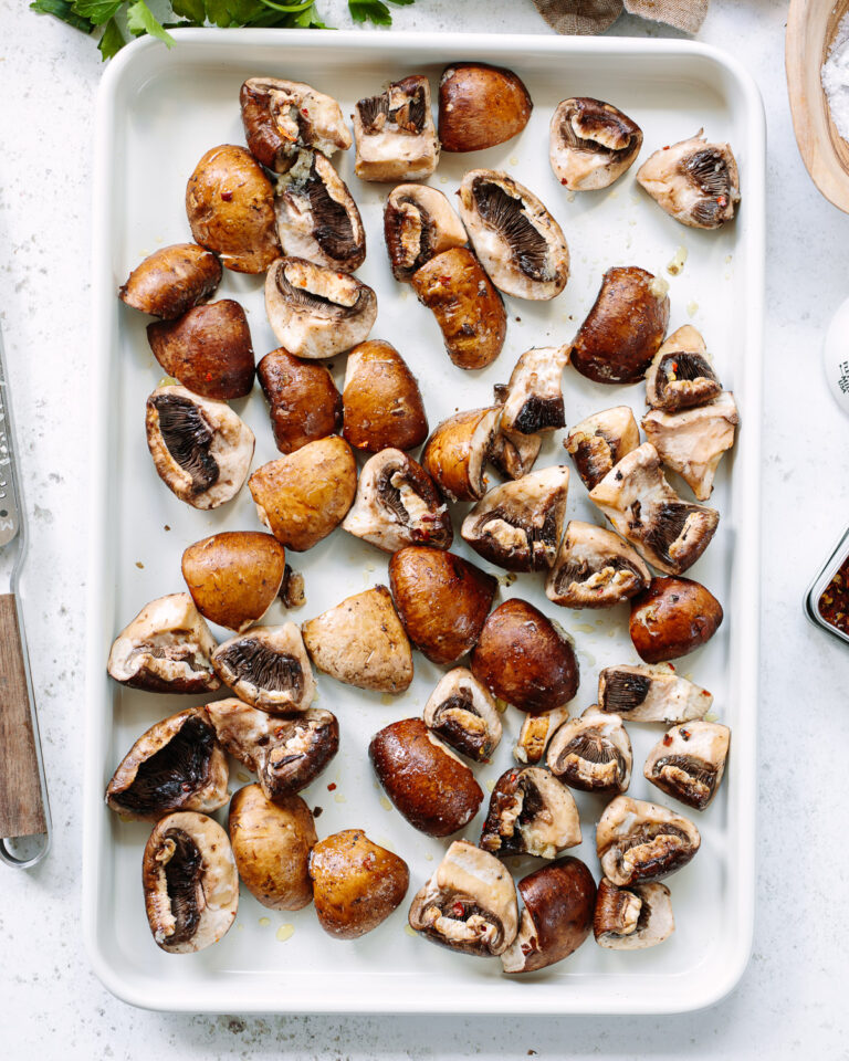 Roasted Mixed Mushrooms with Olive Oil and Garlic Familystyle Food