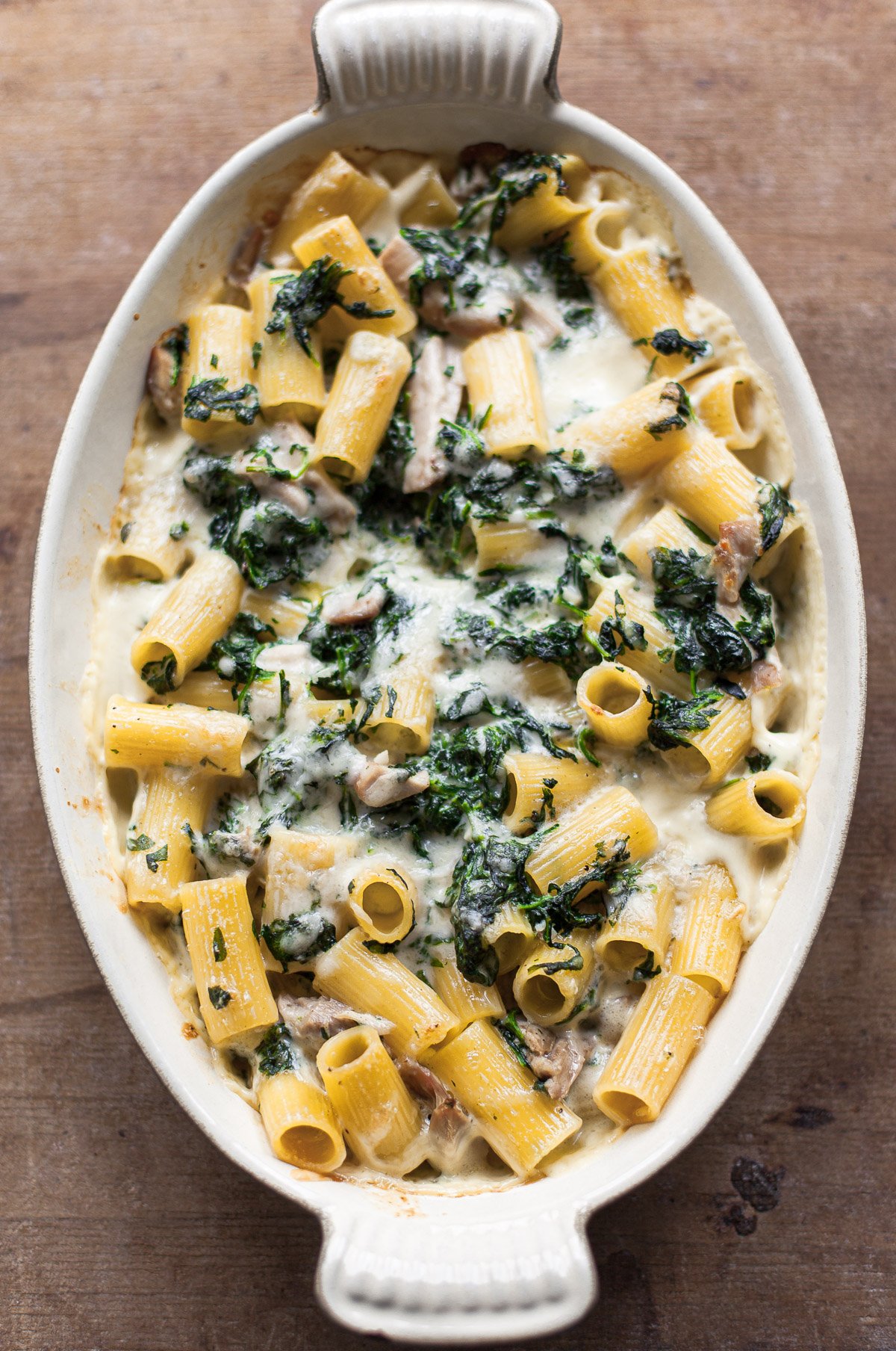 Baked Pasta with Spinach - Familystyle Food