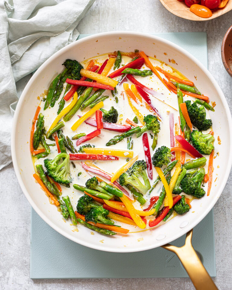 Creamy Pasta Primavera - Familystyle Food