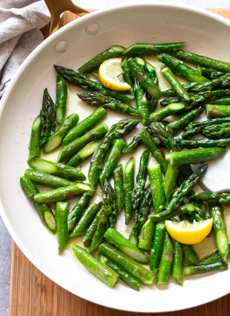 5Minute Sautéed Asparagus with Garlic Butter Familystyle Food