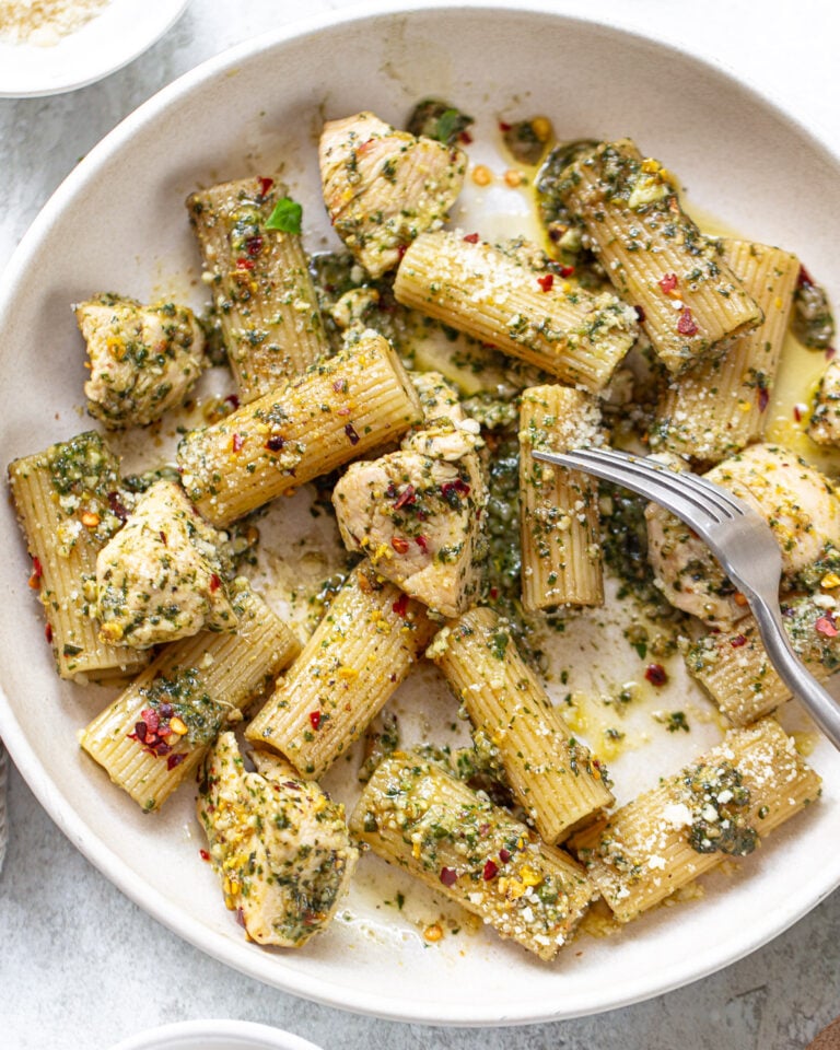 10Minute Chicken Pesto Pasta Dinner Familystyle Food