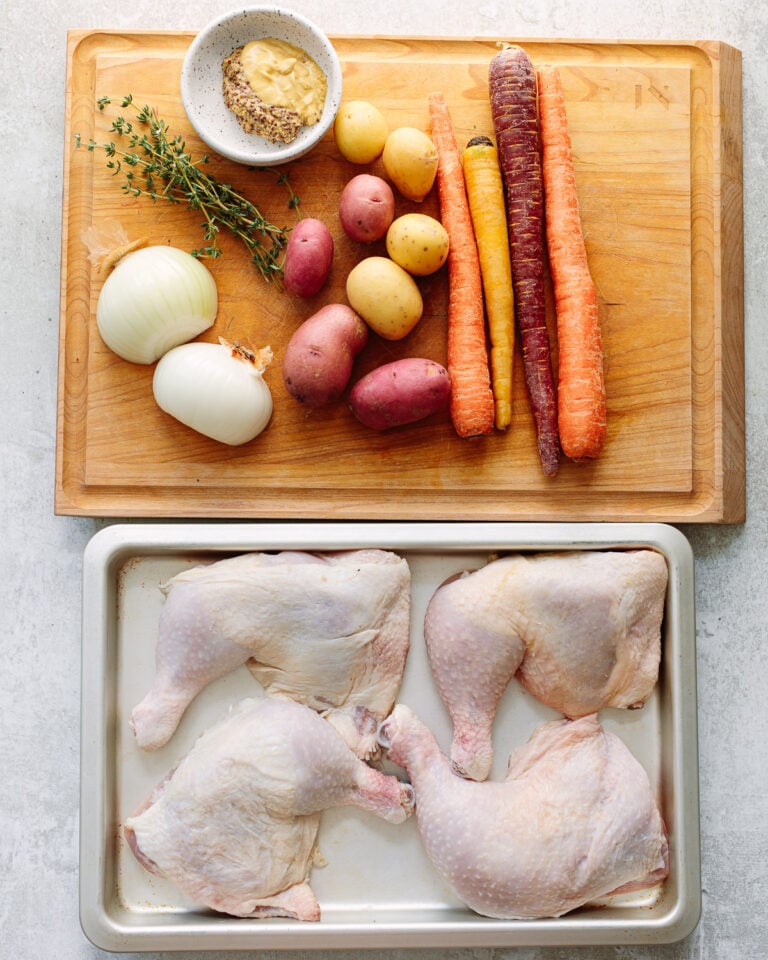 Crusty HerbDijon Baked Chicken Quarters Familystyle Food