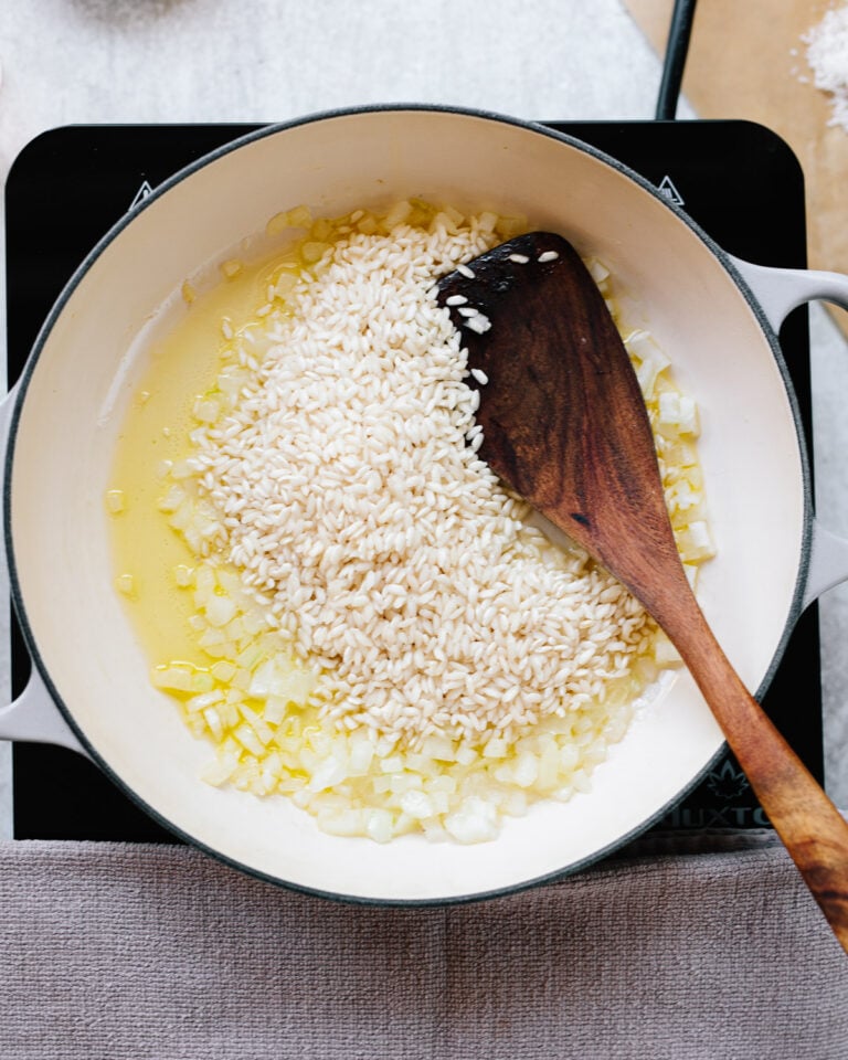 Arborio Rice Risotto with Parmesan Cheese Familystyle Food