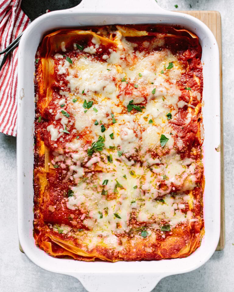 Ricotta Cheese Lasagna with Marinara Sauce Familystyle Food