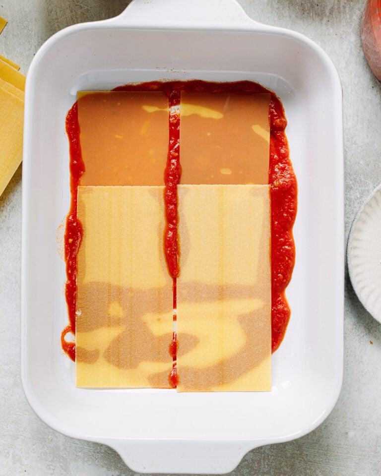 Ricotta Cheese Lasagna with Marinara Sauce Familystyle Food