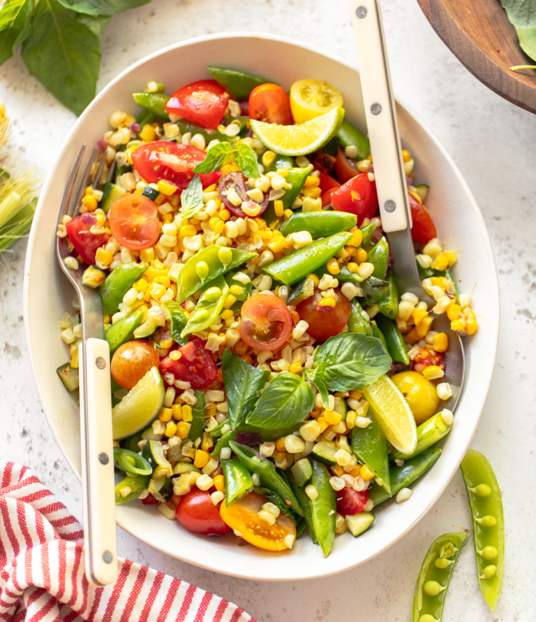 Corn and Sugar Snap Pea Succotash Salad