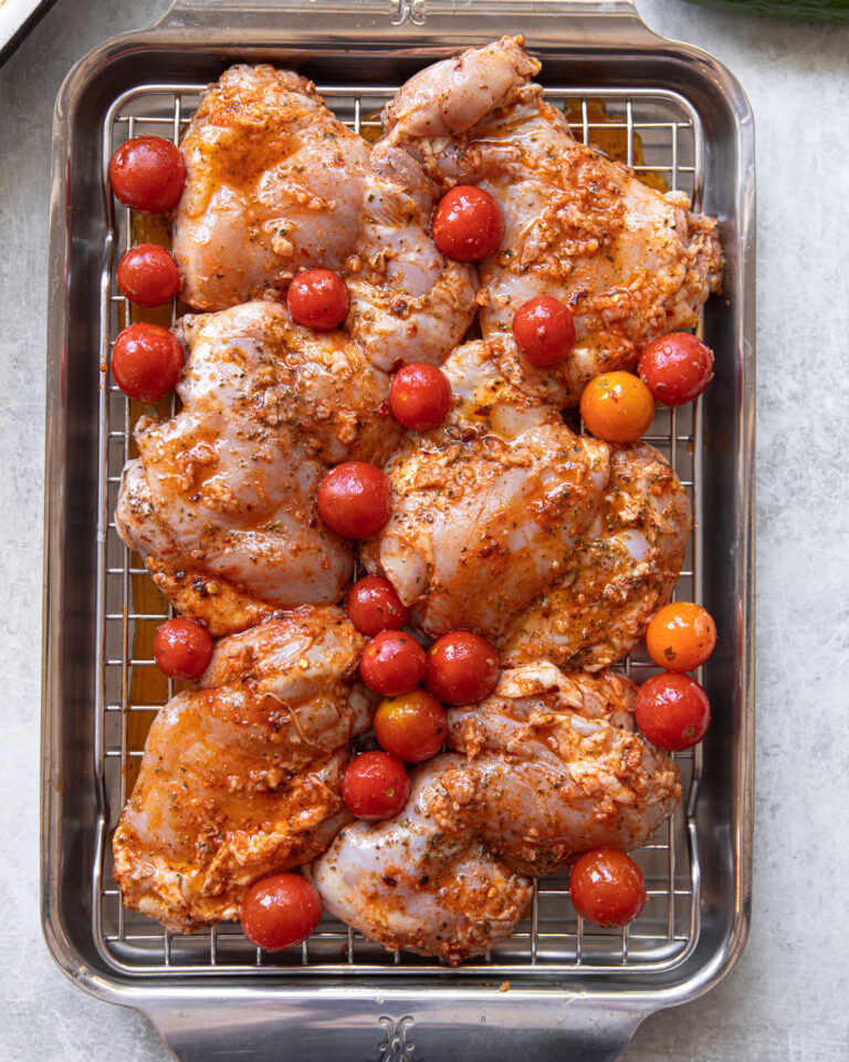 Baked Chicken Souvlaki (No Skewers!) - Familystyle Food
