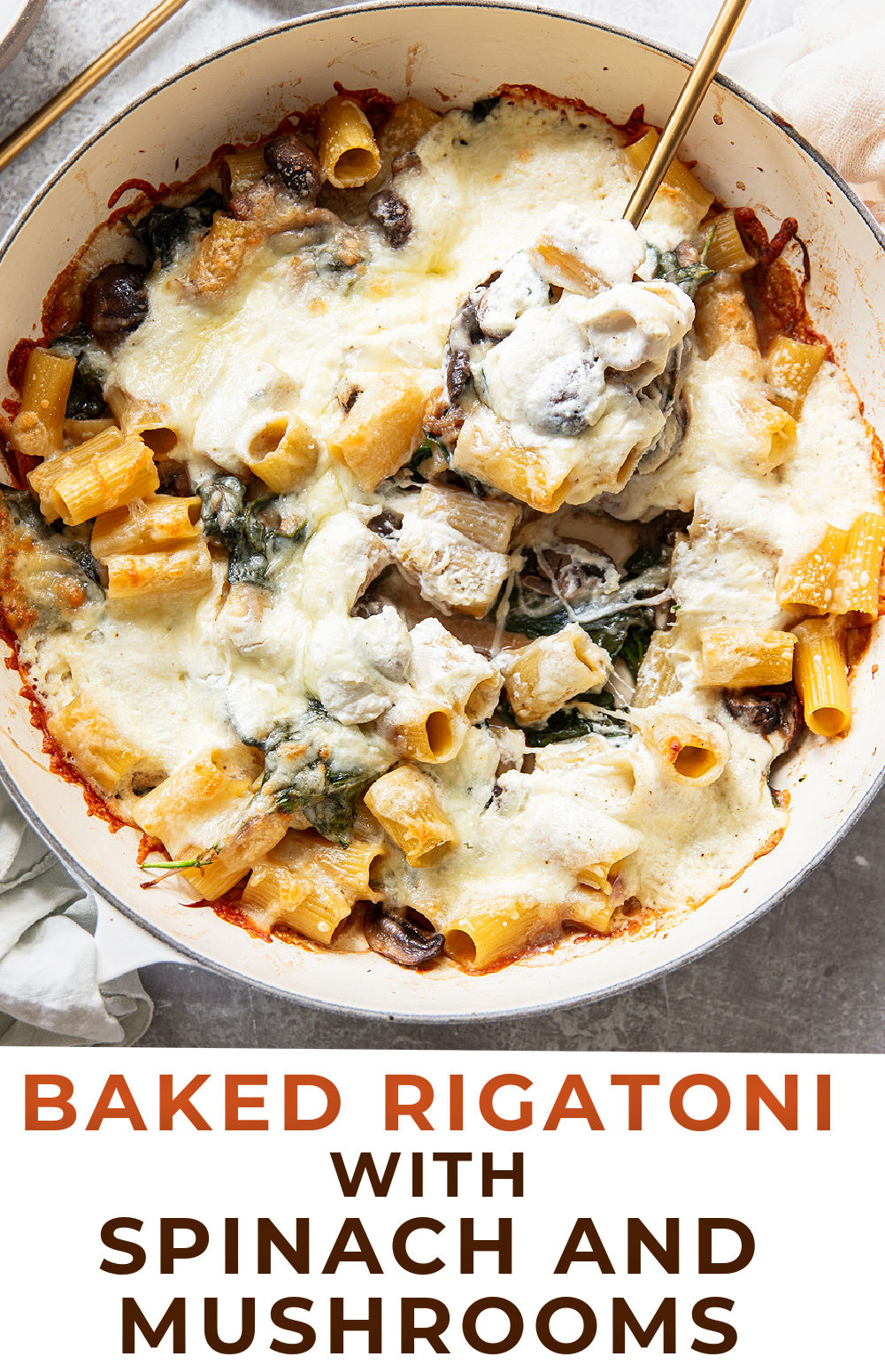 Rusmar Baked Rigatoni Baked Rigatoni with Ricotta and Mushrooms - Familystyle Food
